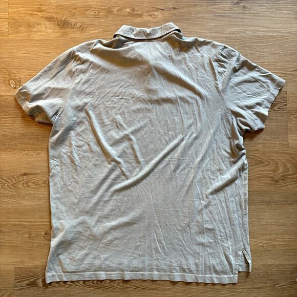 Standard James Perse Polo Shirt Mens Size 4 (XL) Blue Short Sleeve Made In USA - Picture 5 of 6